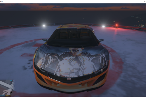 Ghost Rider Skin For Dinka Jester (Race) Car